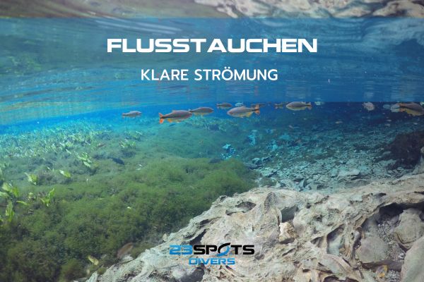 Flusstauchen Klare Strömung